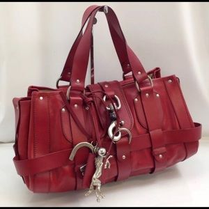 Chloe authentic red leather bag - final sale.